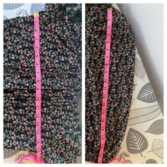 TOPSHOP PINTUCK FLORAL MINI SHIRT DRESS - Picture 4 of 10